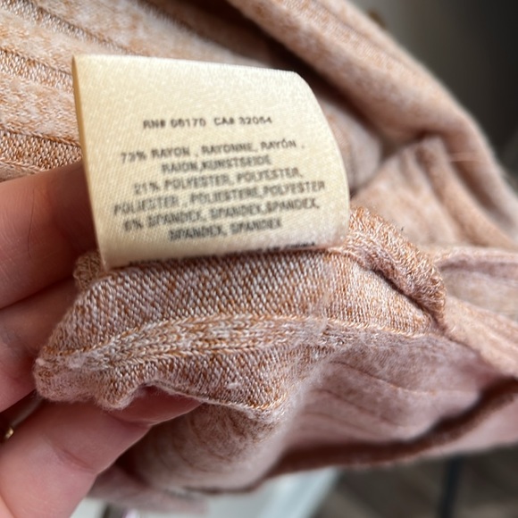 Anthropologie Saturday Sunday Sweater Button Details Pale Orange/Tan Women’s M - Picture 5 of 9